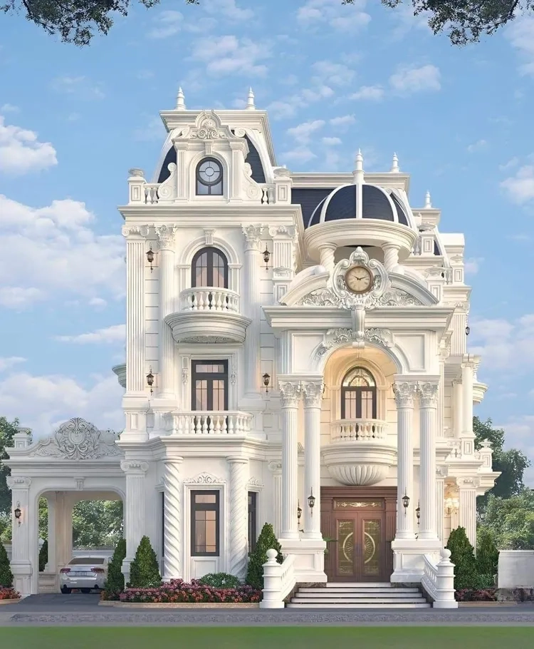 Xem hình ảnh phối cảnh nhà ống kiểu Pháp 3D sống động