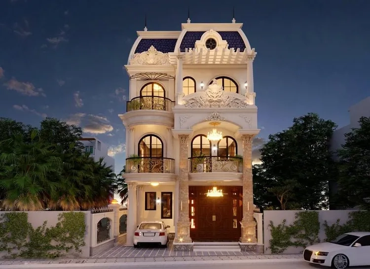 Tham khảo hình ảnh kiến trúc Pháp kết hợp hiện đại sang trọng