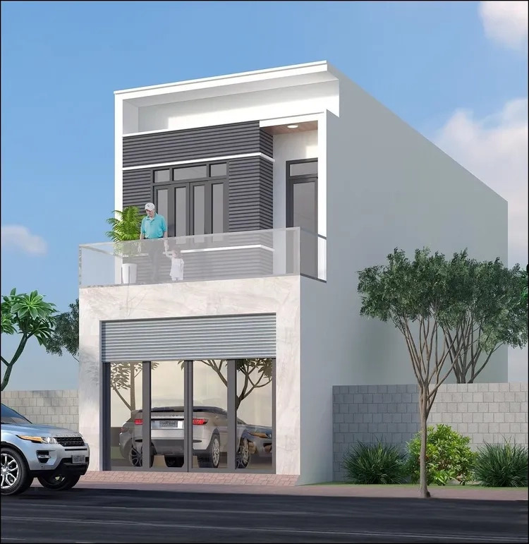 Xem ngay hình ảnh nhà ống mái bằng 2 tầng sang trọng