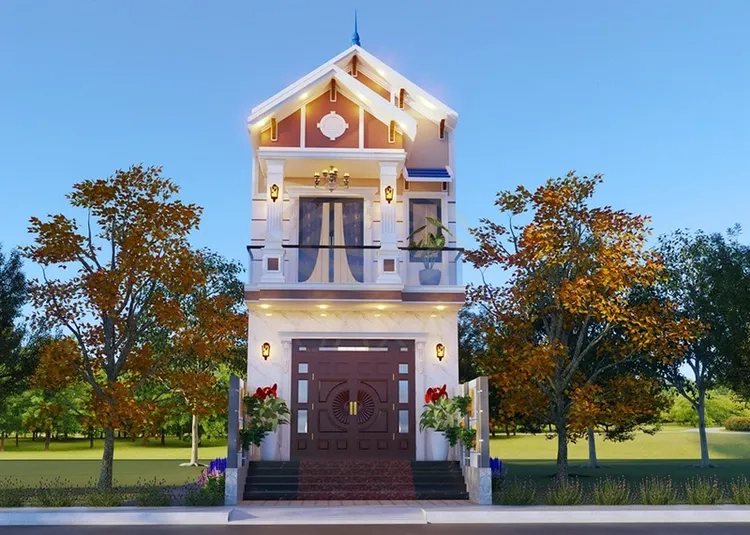 Tham khảo ảnh mặt bằng xây nhà ống mái thái tiện lợi