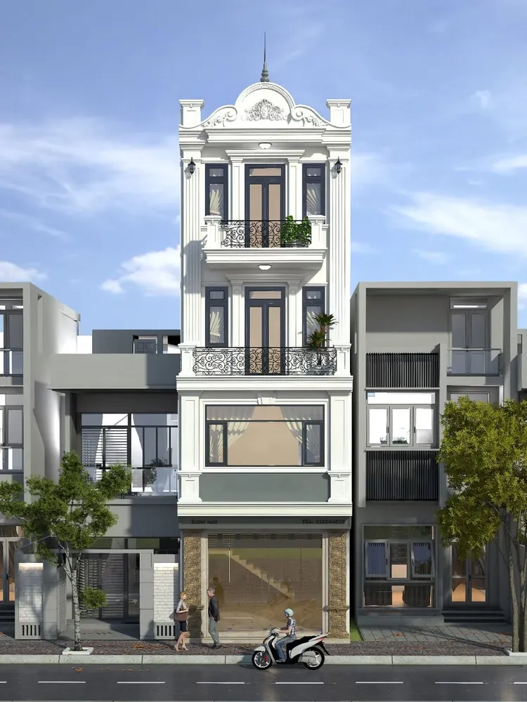 Xem ngay ảnh thiết kế nhà phố tân cổ điển hiện đại và tinh tế