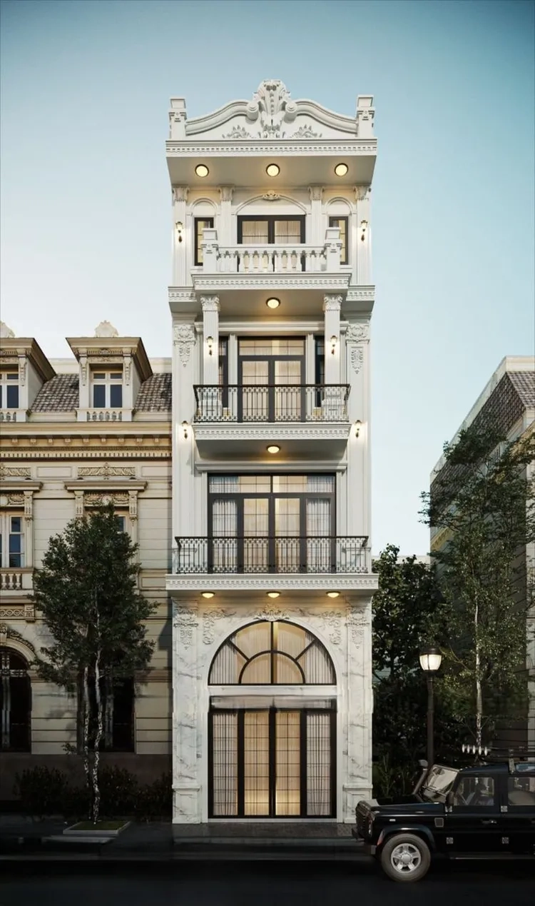 Khám phá ảnh nhà ống tân cổ điển 4 tầng nổi bật xu hướng 2026
