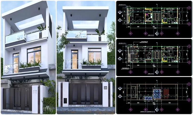 Thiết kế nhà 3 tầng diện tích nhỏ