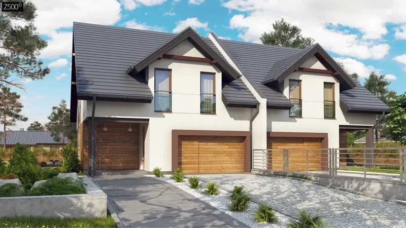 Thiết kế nhà phố 2 tầng có gara