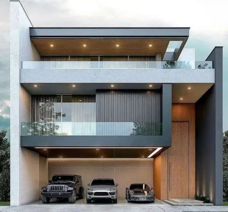 Kiểu nhà phố có gara bán hầm mới