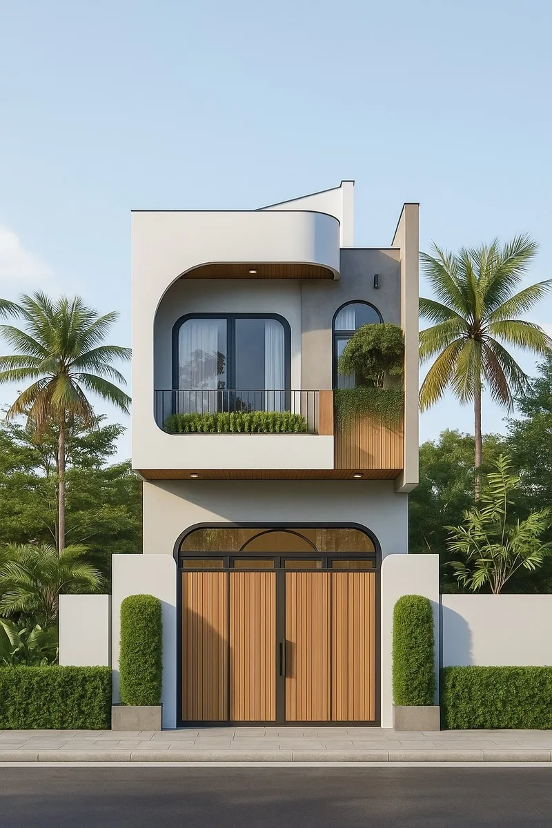 Nhà phố hiện đại mái bằng bền vững