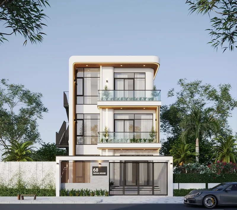 Nhà phố hiện đại 1 trệt 1 lầu