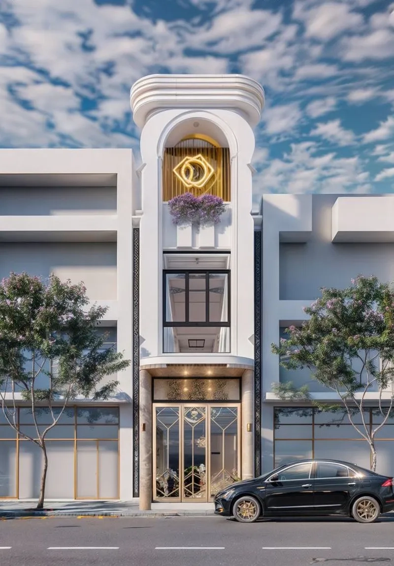 Nhà 5m có gara tiện lợi