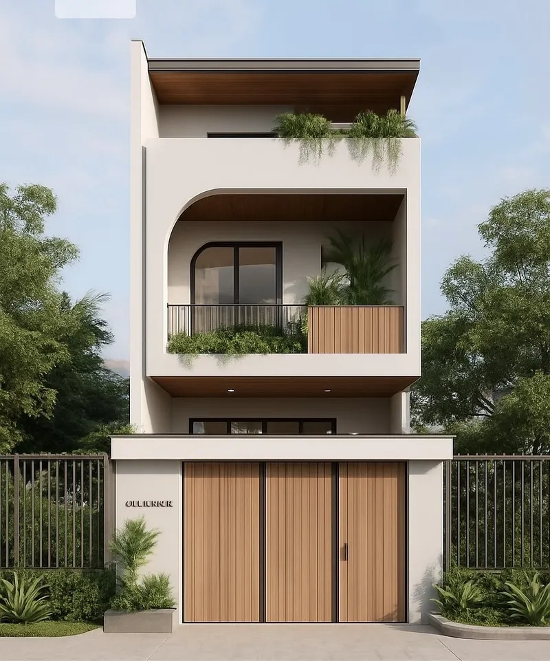 Phong cách nhà phố mặt tiền 6m hiện đại