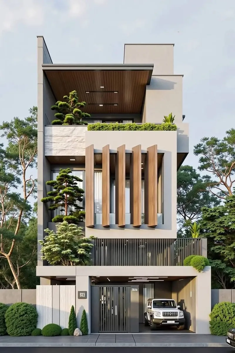 Mẫu nhà phố mặt tiền 7m đẹp và sang trọng