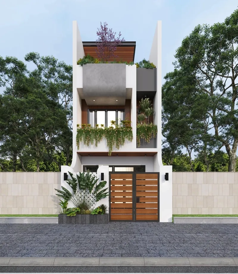 Nhà phố 7m có sân vườn