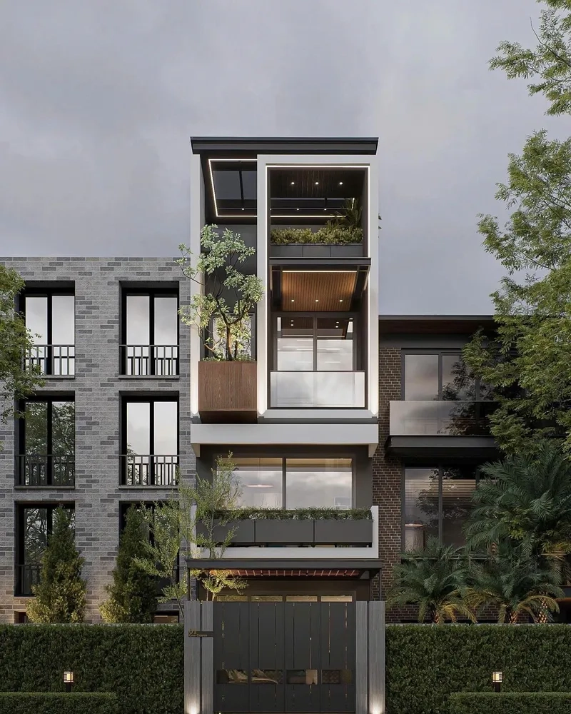 Nhà phố 7m 4 phòng ngủ rộng rãi