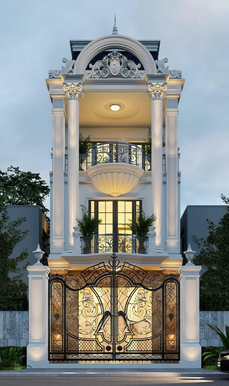 Nhà phố 2 tầng tân cổ điển