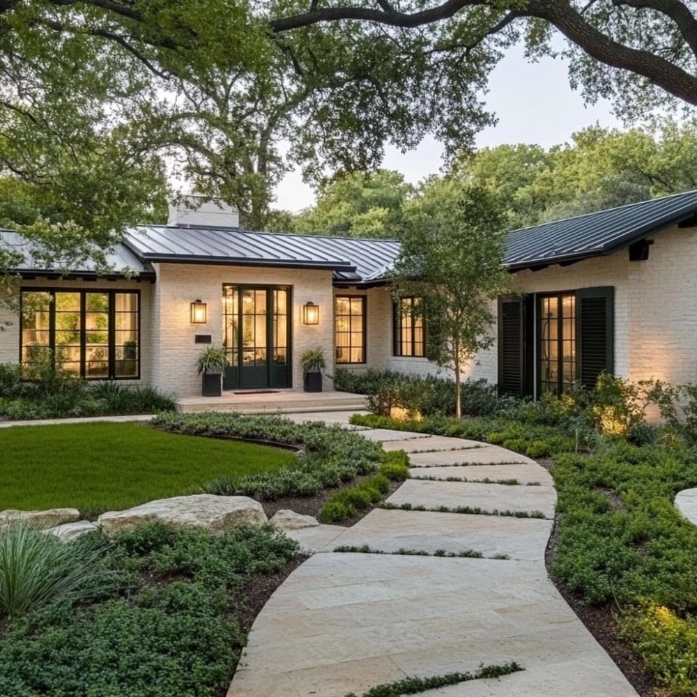 Chi tiết trang trí mặt tiền mẫu nhà vườn 1 tầng hiện đại