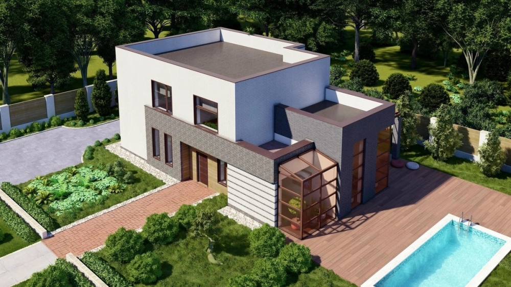 Thiết kế mẫu biệt thự nhà vườn 2 tầng hệ mái nhật thanh lịch