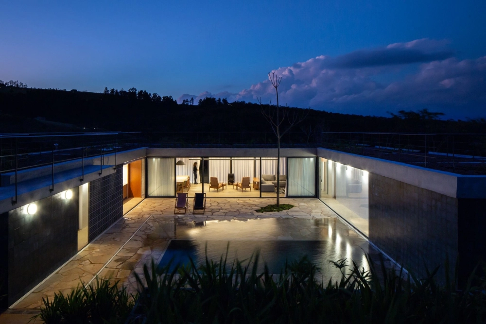 Phối cảnh nhà cấp 4 chữ u 4 phòng ngủ rộng rãi tiện nghi