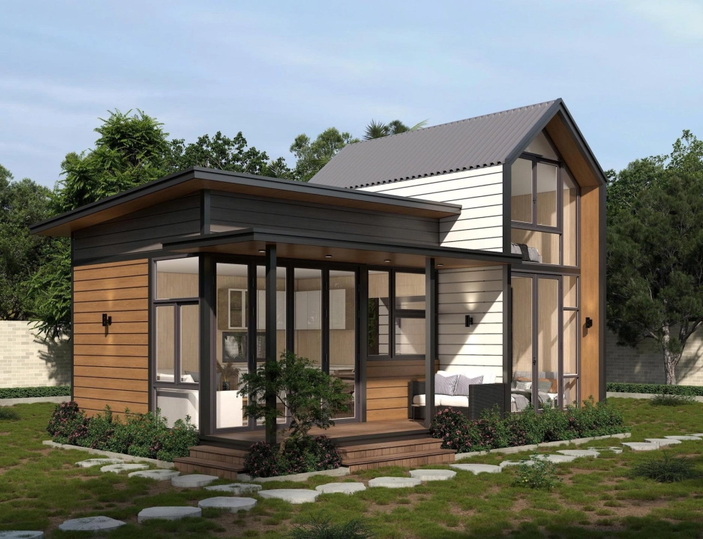 Các mẫu nhà vườn cấp 4 đơn giản mái bằng trẻ trung