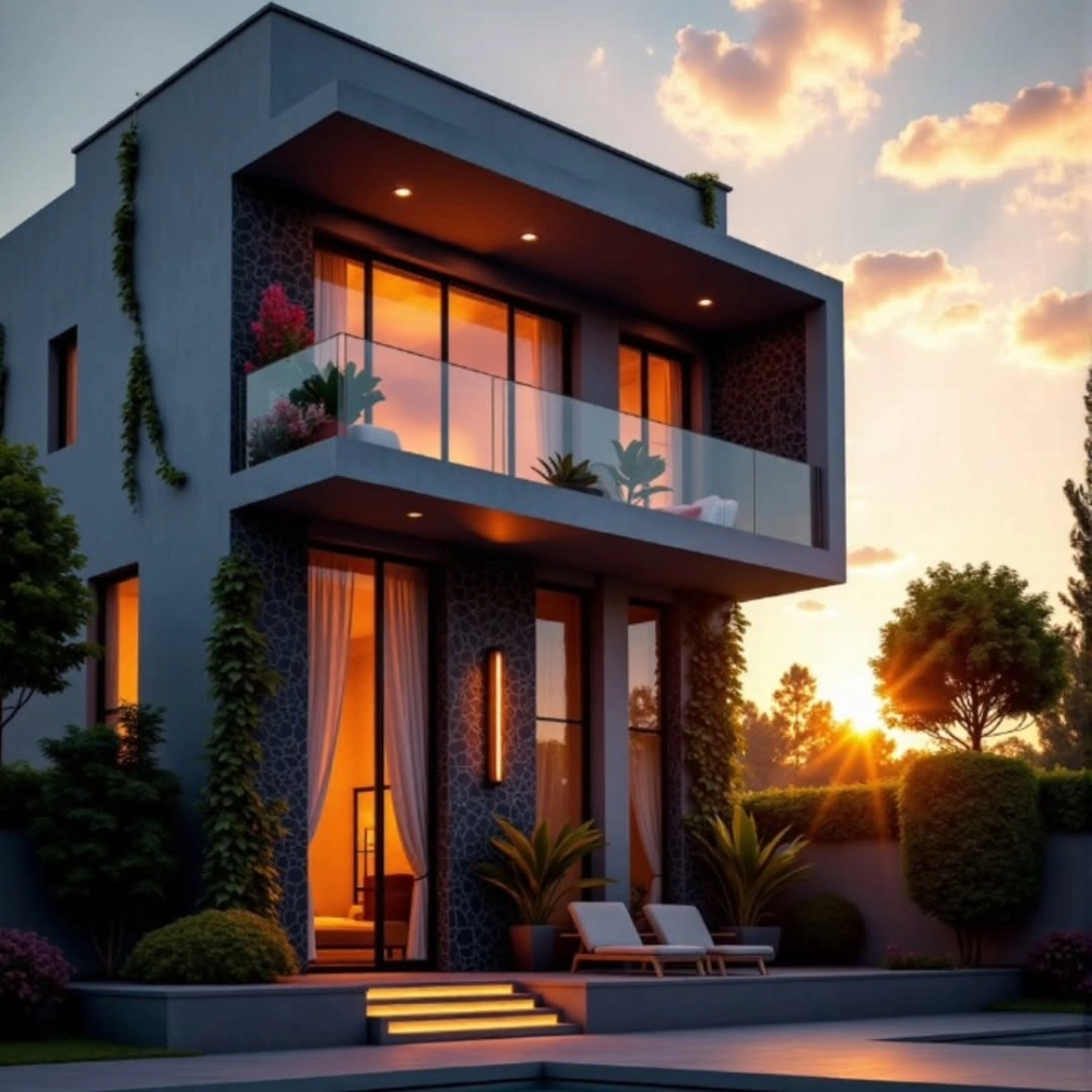 Thiết kế nhà mái bằng giá rẻ sử dụng vật liệu nhẹ lắp ghép