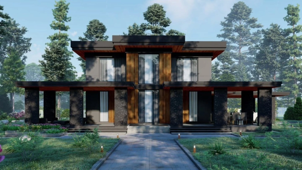 Kiến trúc độc đáo của biệt thự vườn mái bằng phong cách châu Âu