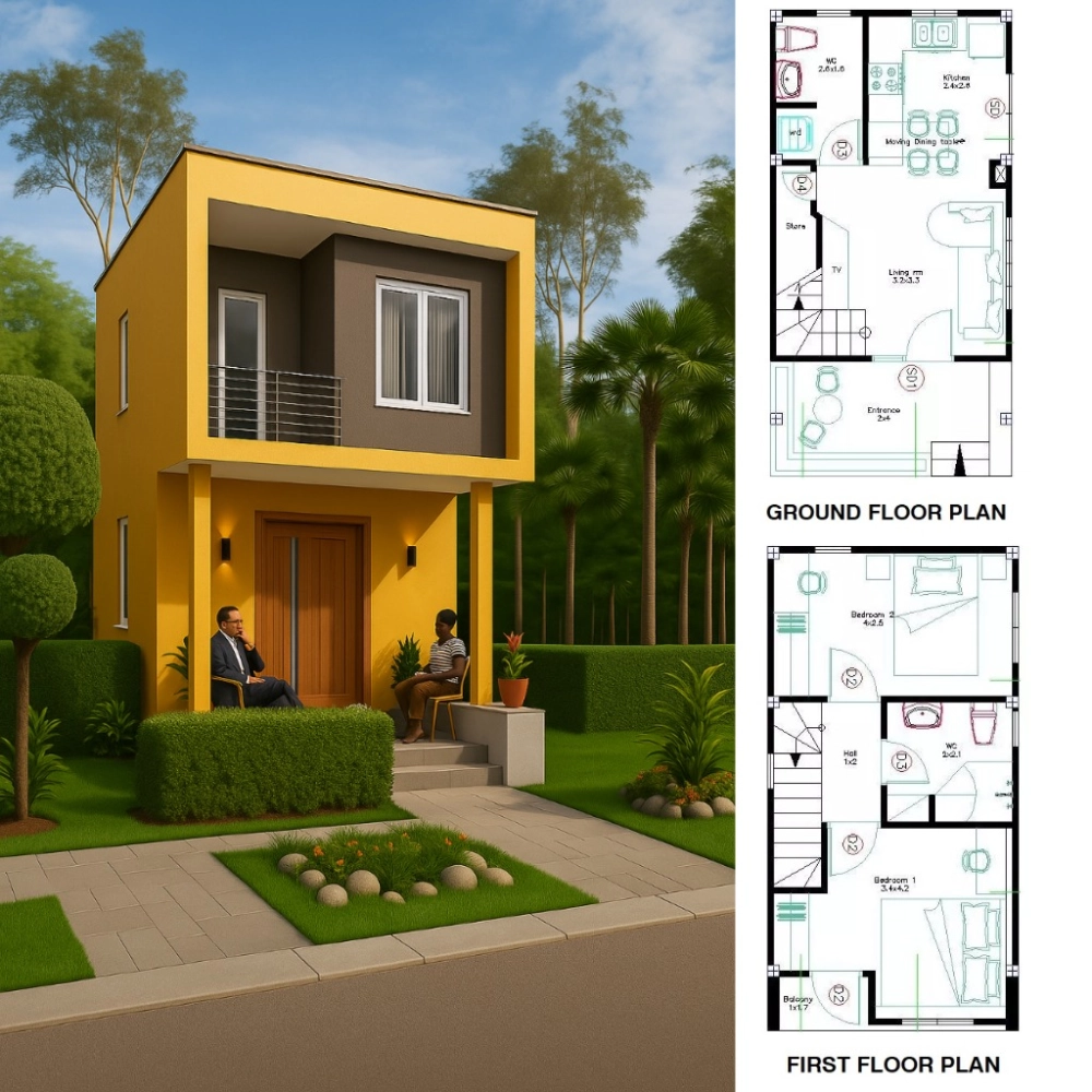 Hình ảnh trước và sau khi cải tạo nhà mái bằng cũ kỹ