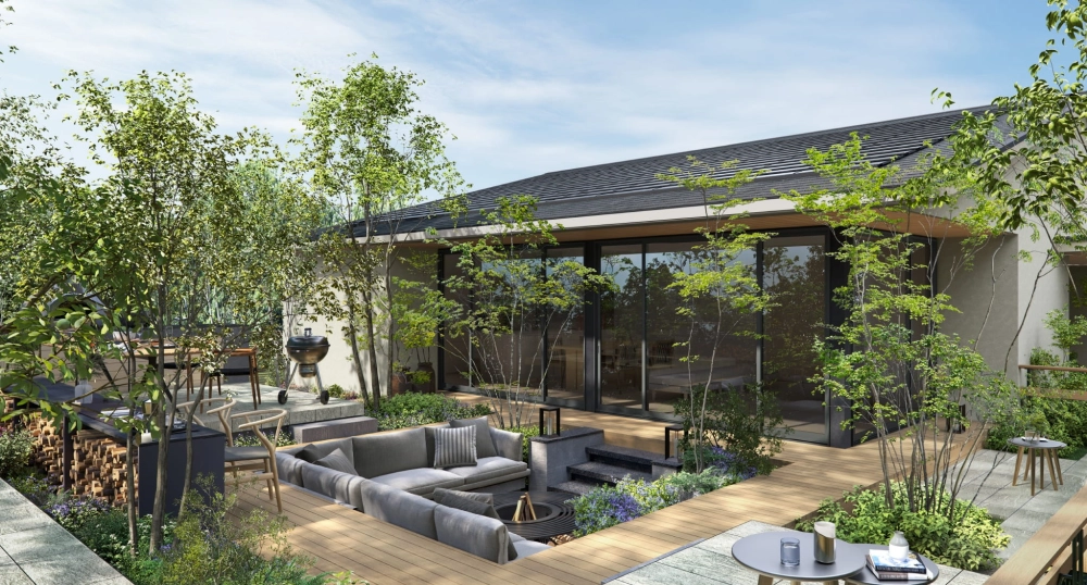 Chi tiết hệ mái trong thiết kế biệt thự nhà vườn mái Nhật