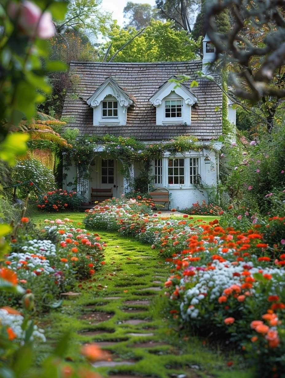 Nội thất gỗ óc chó sang trọng bên trong nhà vườn nghỉ dưỡng