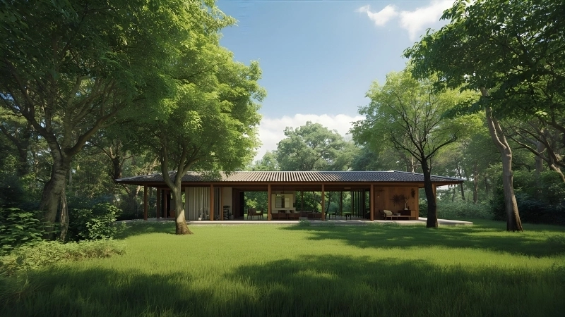 Thiết kế biệt thự nhà vườn ngoại ô sang trọng