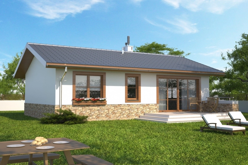 Khoảng sân rộng của mẫu nhà vườn cấp 4 nông thôn