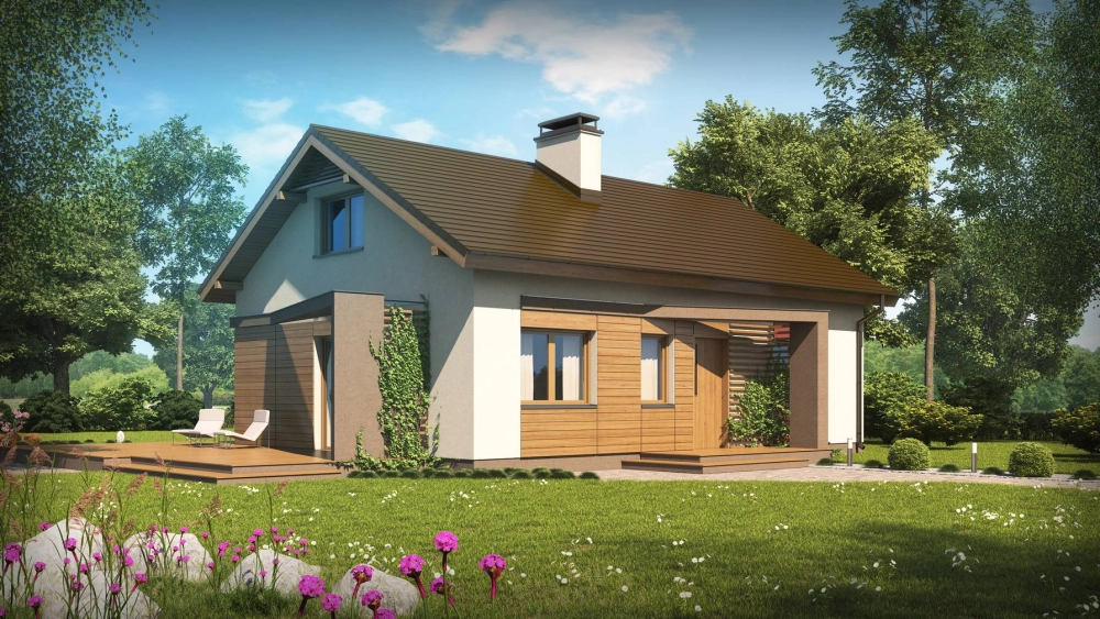 Mặt tiền mẫu nhà vườn cấp 4 mái thái sang trọng