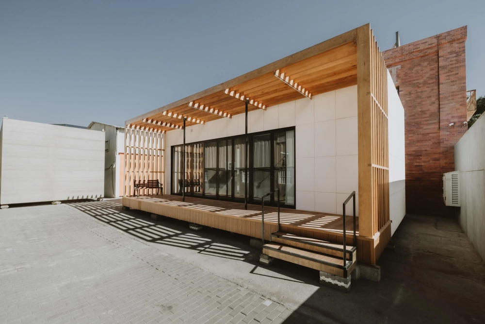 Phối cảnh nhà vườn lắp ghép thông minh điều khiển bằng giọng nói