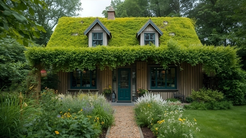 Phòng ngủ mở cửa ra không gian sống xanh mát mẻ và trong lành