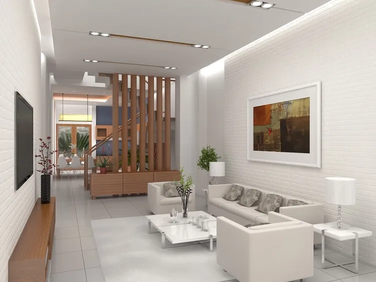 Phong cách nội thất phòng khách nhà ống tối giản mà sang trọng