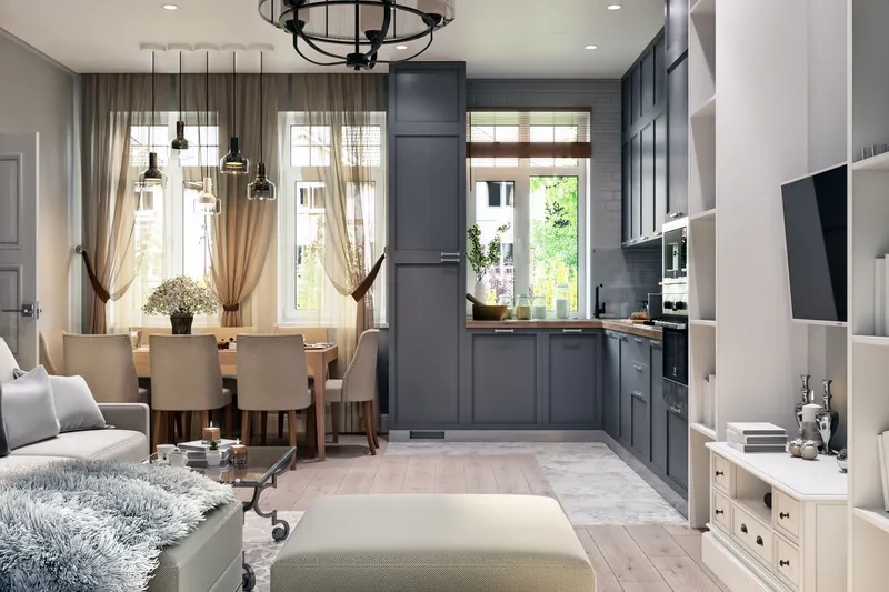 Kệ tivi phòng khách nhà phố