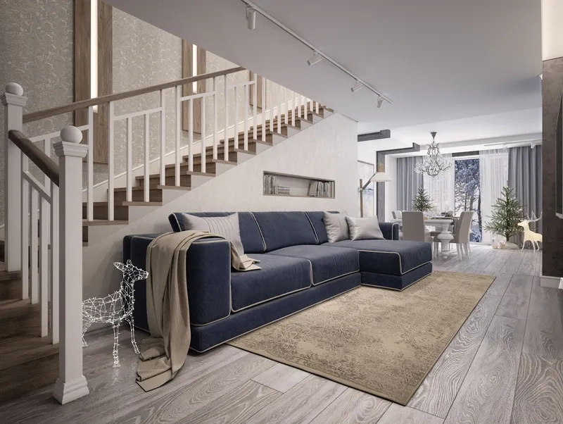 Phòng khách nhà phố 3 tầng