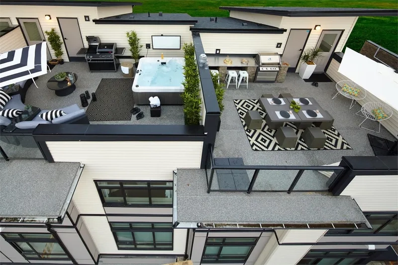 Sân thượng mini nhà phố